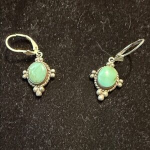 Vintage Native American sterling Silver and turquoise Earrings